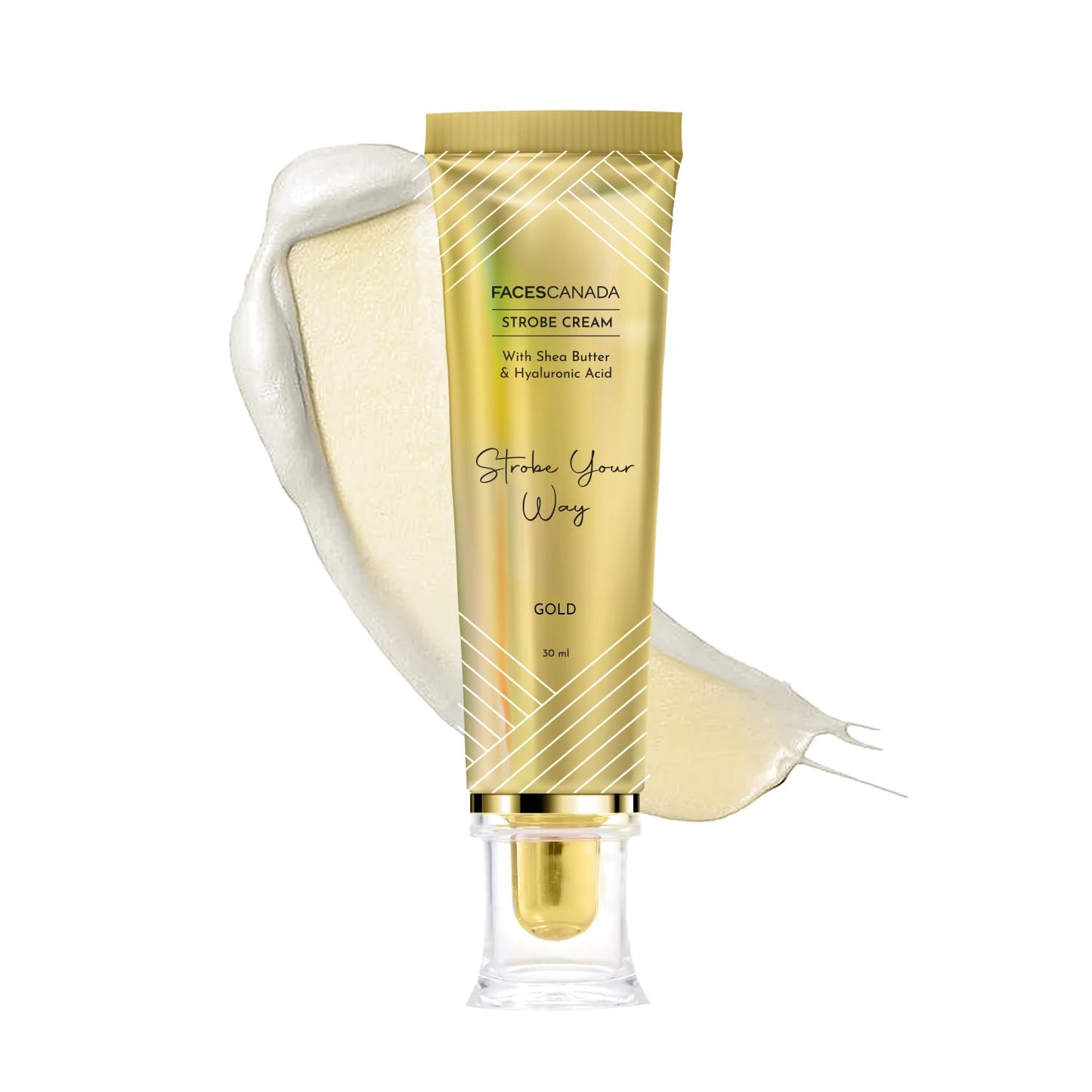 FACESCANADA Strobe Cream - Rose Gold, 30Ml | Primer + Highlighter + Moisturizer | Shea Butter & Hyaluronic Acid | Intense Hydration | Flawless Radiant Dewy Skin | Illuminating & Glowing Makeup Base