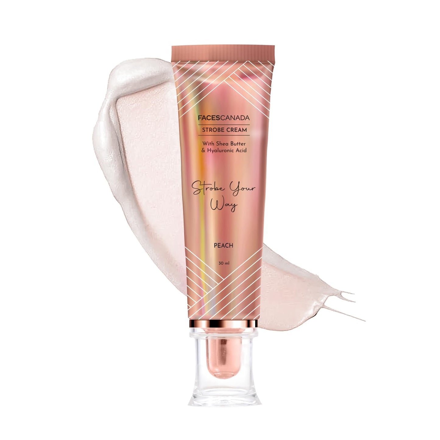 FACESCANADA Strobe Cream - Rose Gold, 30Ml | Primer + Highlighter + Moisturizer | Shea Butter & Hyaluronic Acid | Intense Hydration | Flawless Radiant Dewy Skin | Illuminating & Glowing Makeup Base