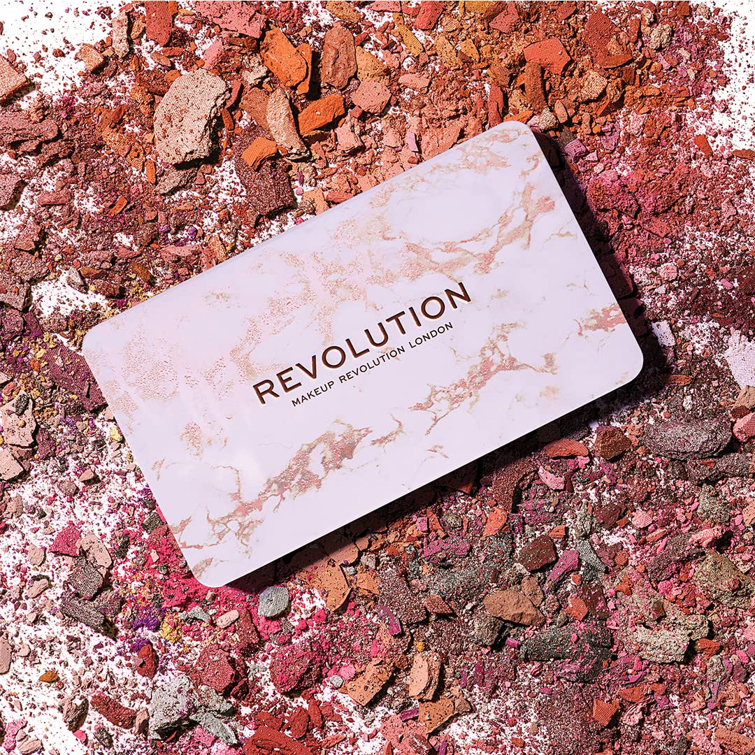 Makeup Revolution Eyeshadow Palette, Highly Pigmented includes 18 shades, Long Wearing and Easily Blendable Eye with Shimmary and Matte Finish, Forever Flawless Allure - 19g