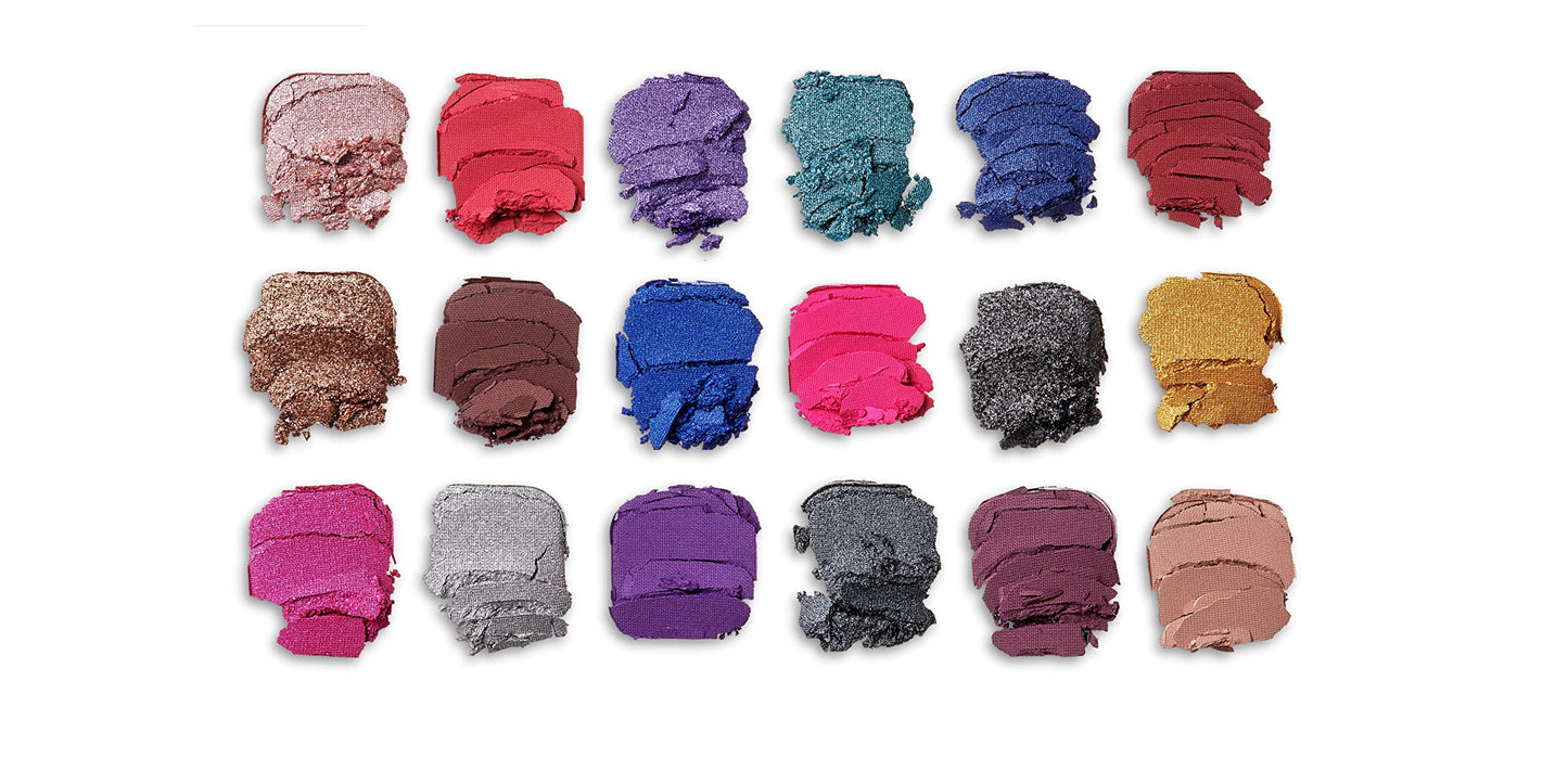 Makeup Revolution Eyeshadow Palette, Highly Pigmented includes 18 shades, Long Wearing and Easily Blendable Eye with Shimmary and Matte Finish, Forever Flawless Allure - 19g